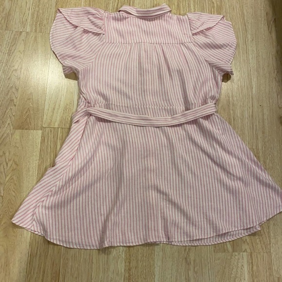 Alexis Pink Striped Mini Dress Summer Spring Women's Size 1X With Belt & Pockets - Picture 6 of 10